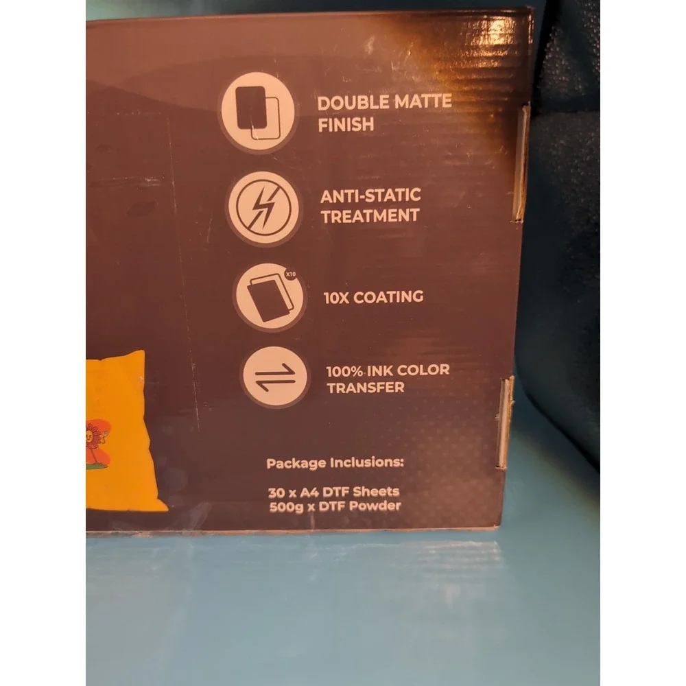Dtf Transfer Film & Powder Bundle 30xa4‎ Dtf Sheets 500G Stf Powder 1 Bag